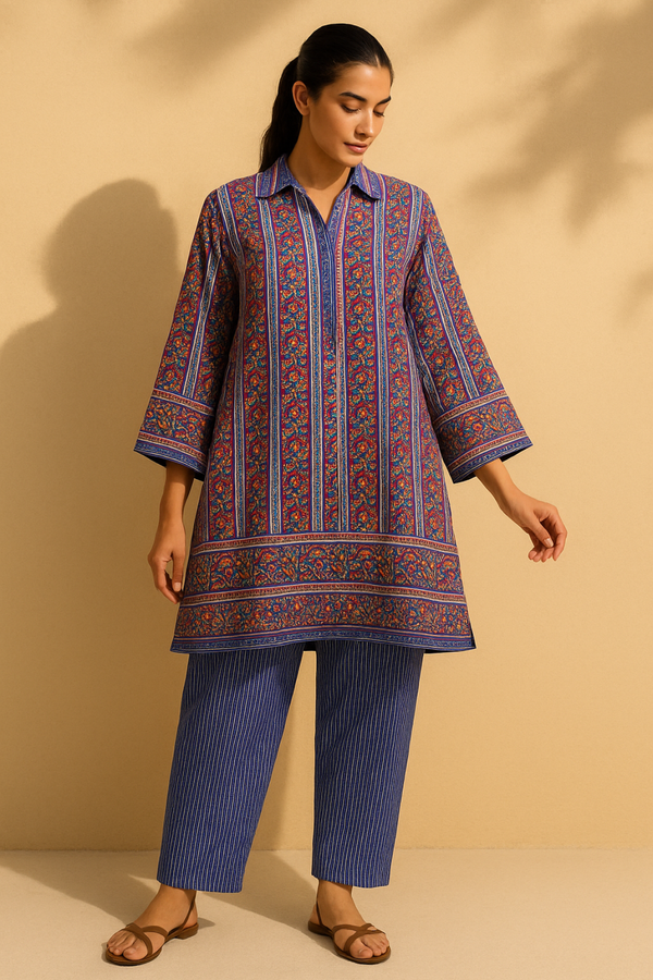 PETRA Printed Viscose Suit  - unstitched 2PC