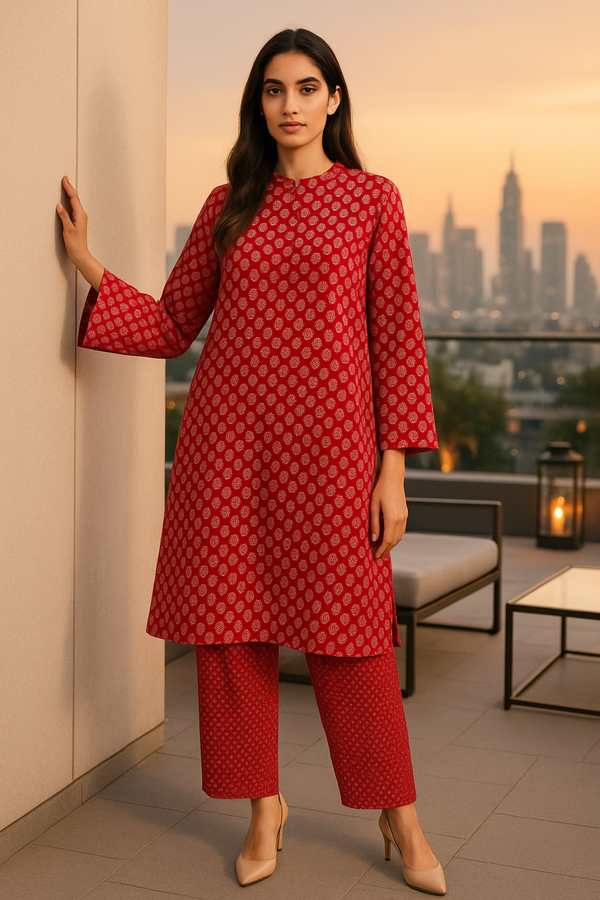 NAVI Printed Viscose Suit  - unstitched 2PC