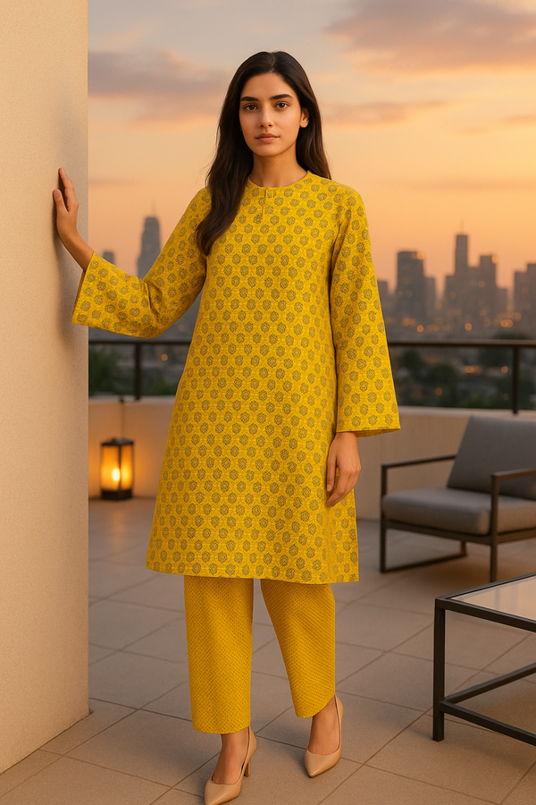 NORI Printed Viscose Suit -  unstitched 2PC