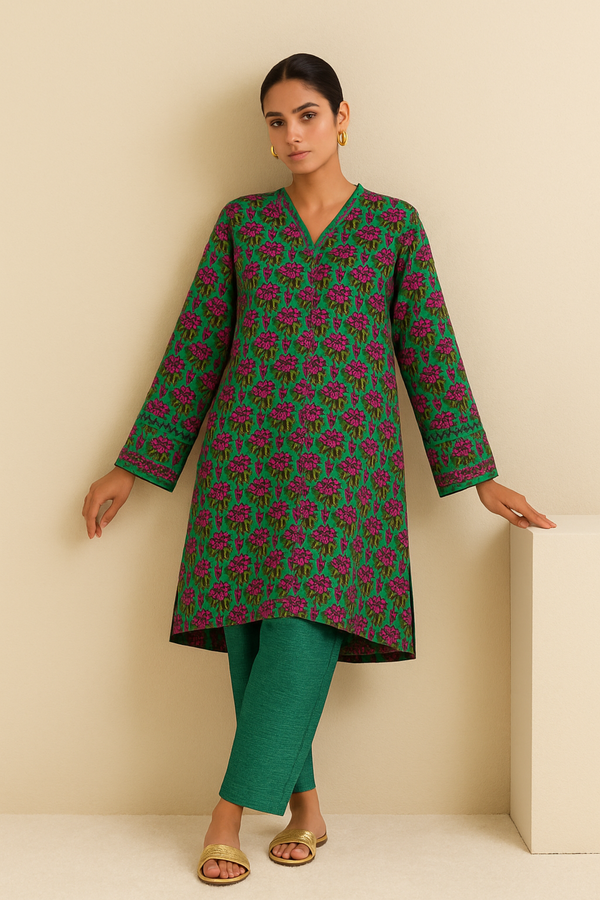 AURA Printed Viscose Suit  - unstitched 2PC
