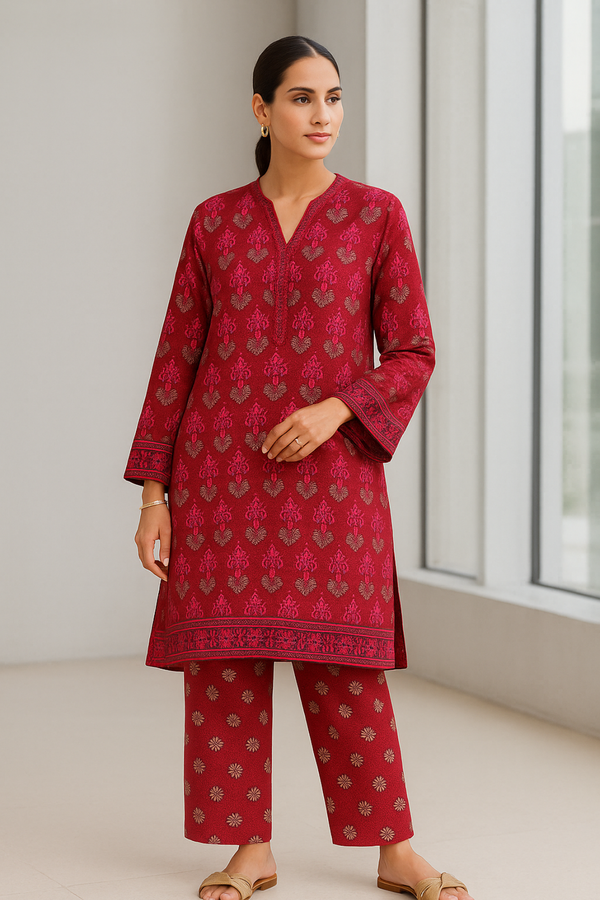 FERAY Printed Viscose Suit  - unstitched 2PC