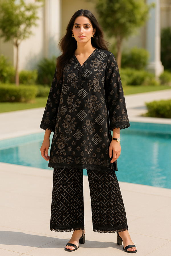 Mahrosh Printed Viscose Suit - unstitched 2PC