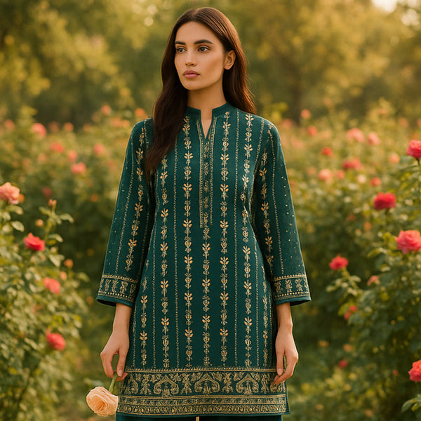 Virsa Printed imported lawn Suit -  unstitched 2PC D93