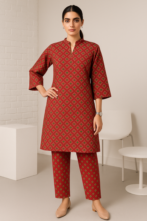 ARIES Printed Viscose Suit -  unstitched 2PC