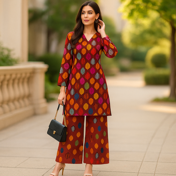Orchid Printed Lawn Suit -  unstitched 2PC