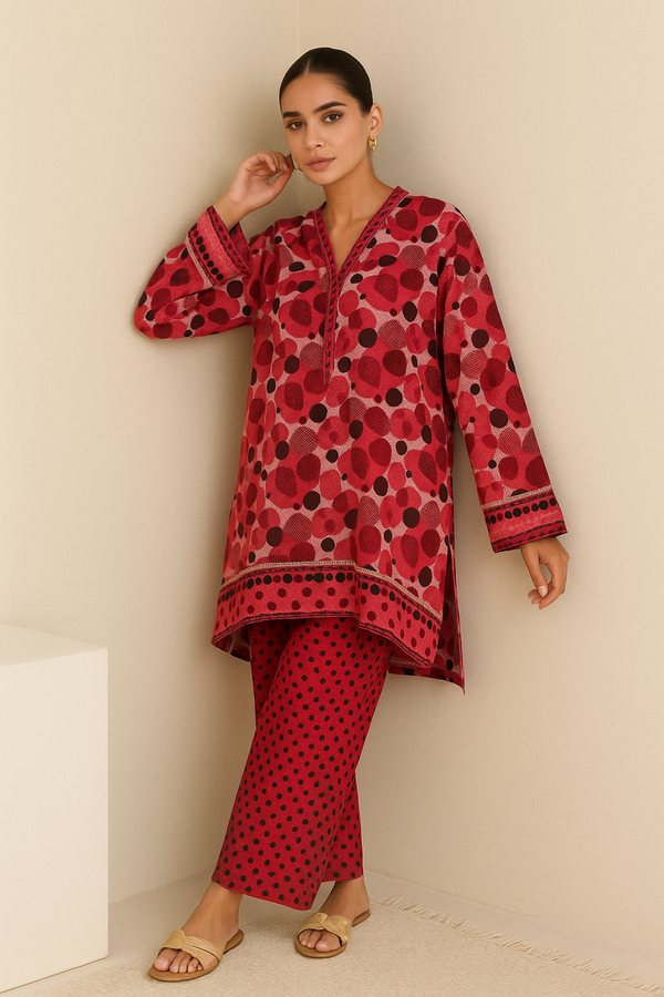 MIREL Printed Viscose Suit -  unstitched 2PC
