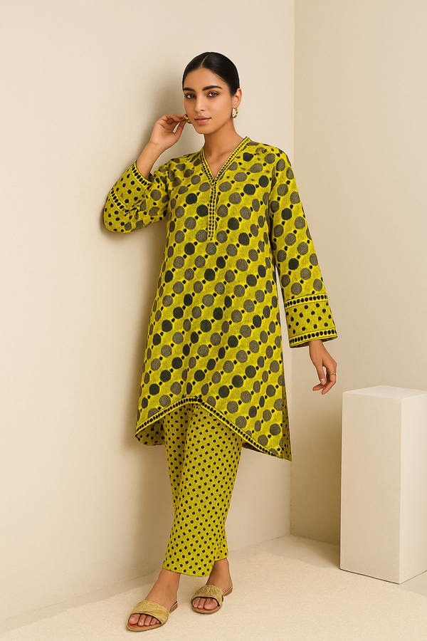DEAIRE Printed Viscose Suit -  unstitched 2PC