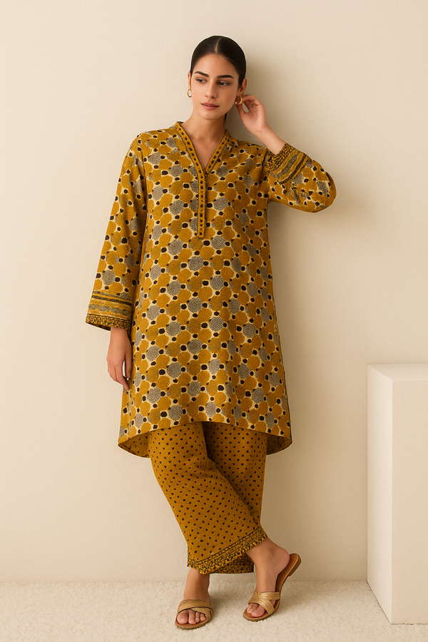 FLORIN Printed Viscose Suit -  unstitched 2PC
