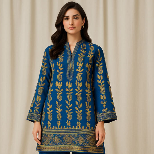 INDUS Digital Printed Viscose Suit - unstitched 2PC D104