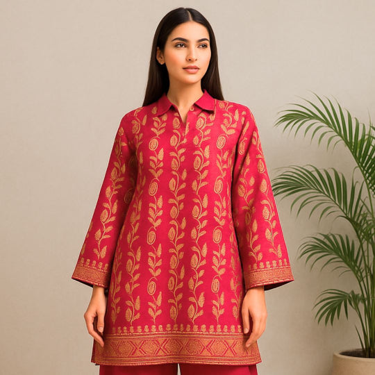 Spicy Loop Digital Printed Viscose Suit - unstitched 2PC D105