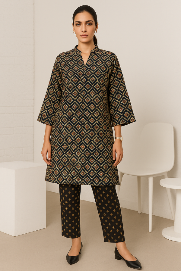TAURUS Printed Viscose Suit -  unstitched 2PC