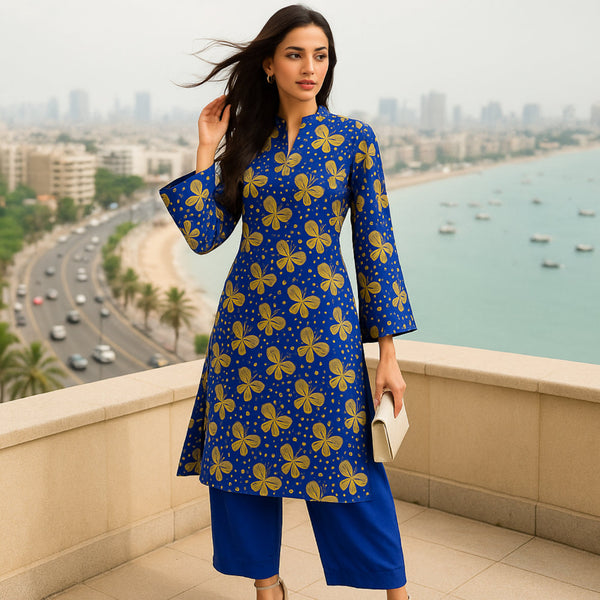 KHUSHBU Digital Printed Viscose Suit - unstitched2PC D83