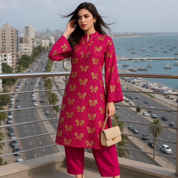 ROSHNI Digital Printed Viscose Suit- unstitched2PC D84