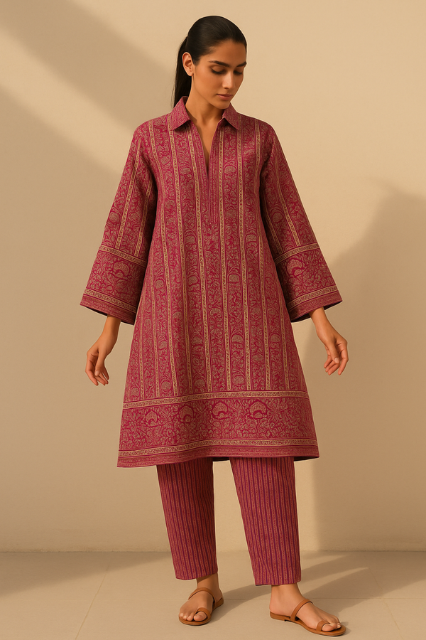 BRONTE Printed Viscose Suit  - unstitched 2PC