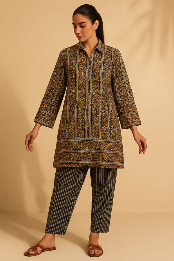RAY Printed Viscose Suit  - unstitched 2PC
