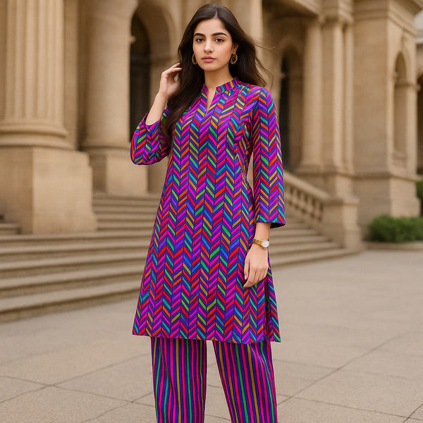 Pixel Printed Lawn Suit -  unstitched 2PC